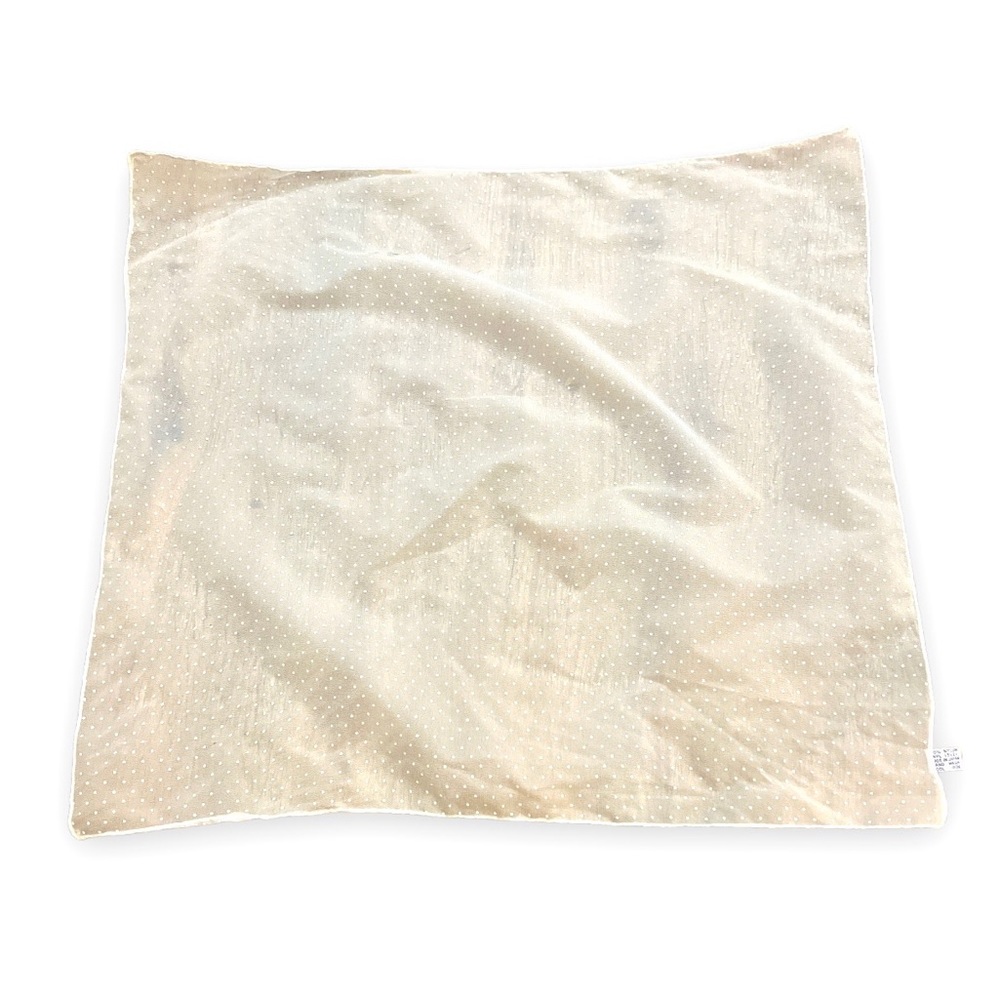1950’s White in White Polka Dot Sheer Scarf, Head/Neck, Made in Japan - Picture 3 of 3